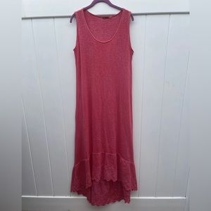 7 Agosto linen maxi Red dress size medium
